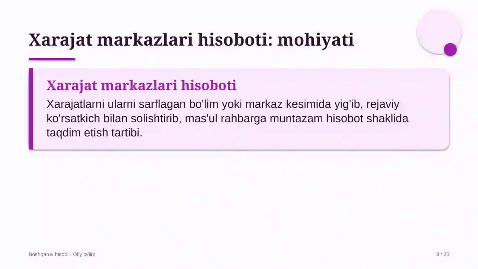 radiatsiyaviy xavfsizlik sohasida xarajatlar markazlari bo'yicha hisobot yuritish 7647 3