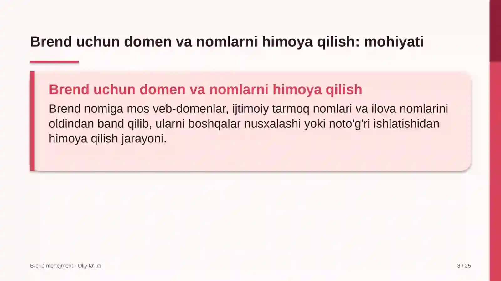 optik tolali aloqa tarmoqlarida brend uchun domen va nomlarni himoya qilish 7061 3
