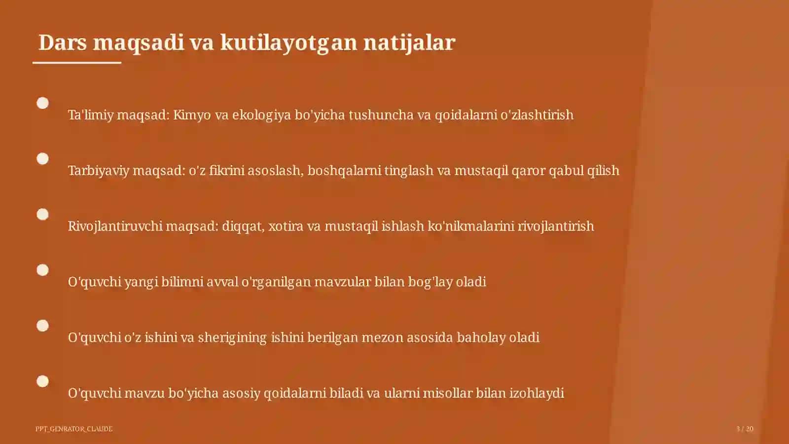 Kimyo va ekologiya (11-sinf) 3
