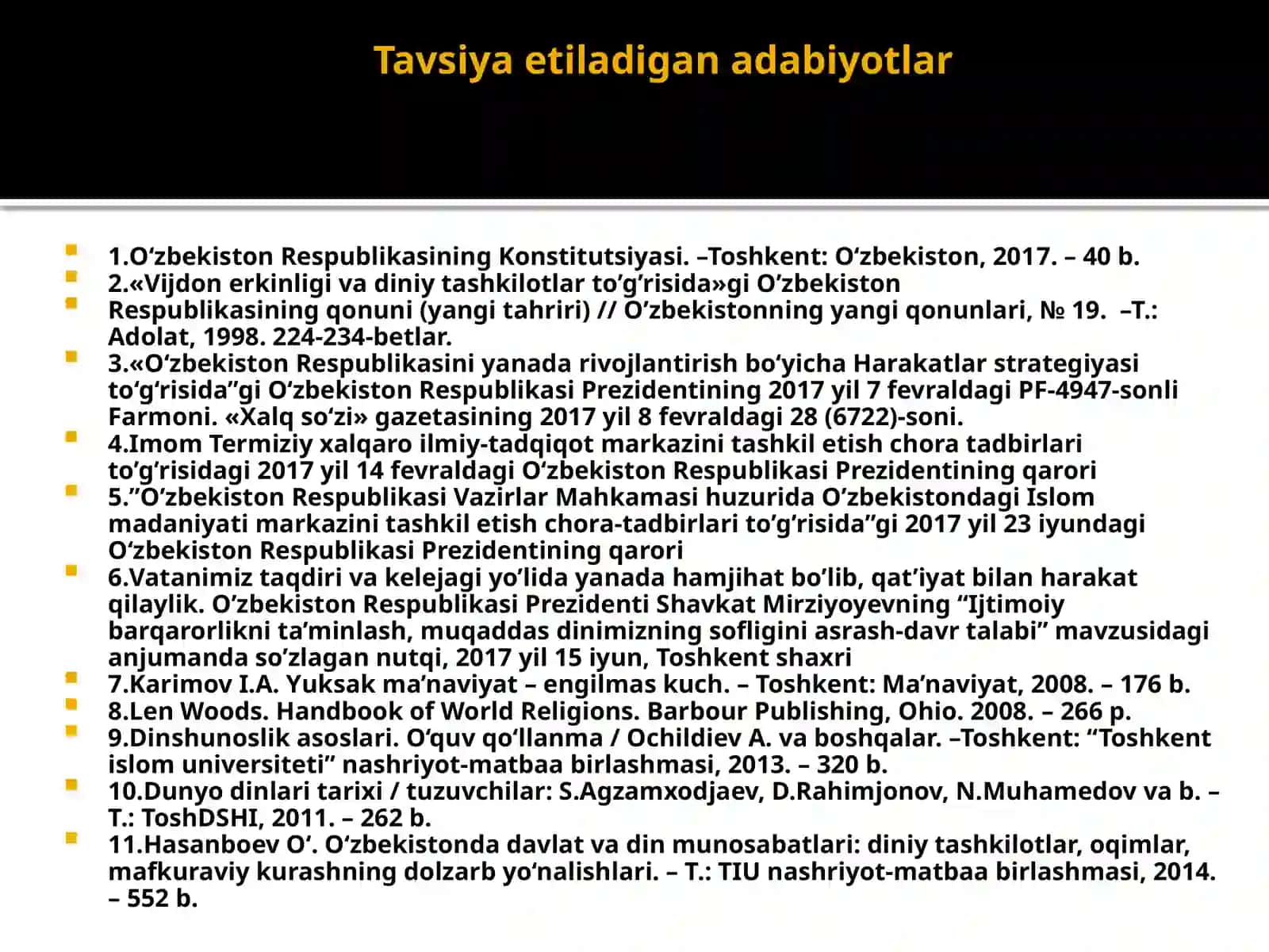Ислом таълимоти асослари 3