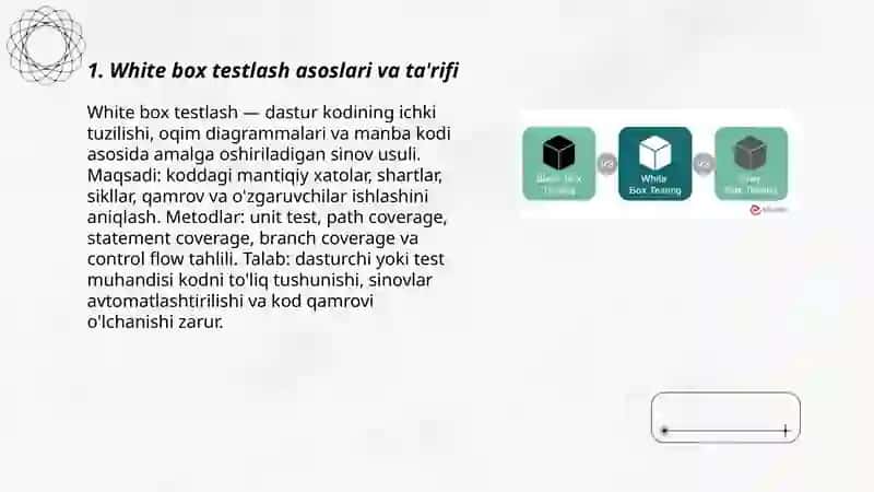 White box testlash asoslari va ta'rifi 3