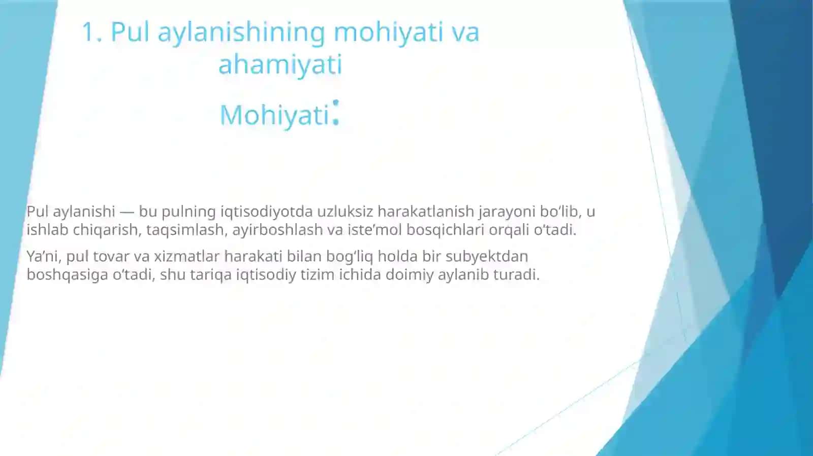 Pul aylanmasi va uning tarkibi 3