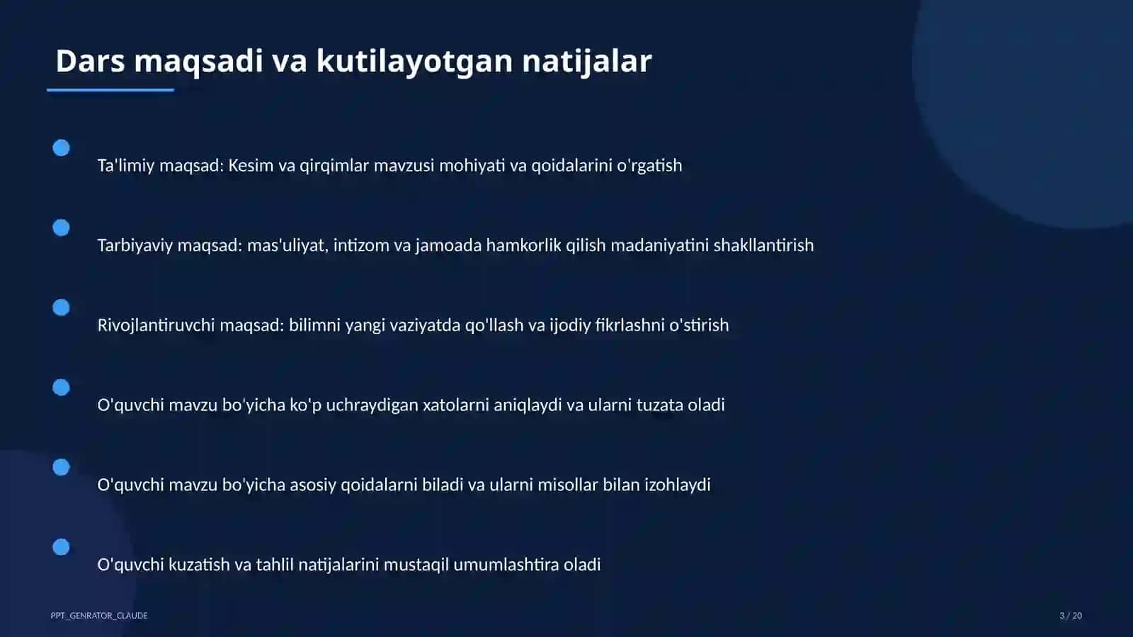 Kesim va qirqimlar (9-sinf) 3