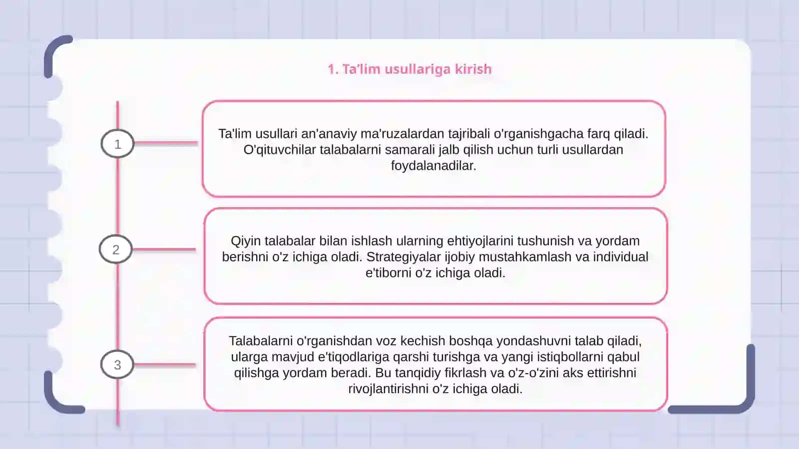 Tarbiyasi Qiyin va O'zlashtirmovchi O'quvchilar bilan ishlash Metodlari 3