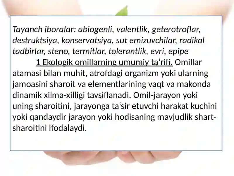 Ekologik omillar 3