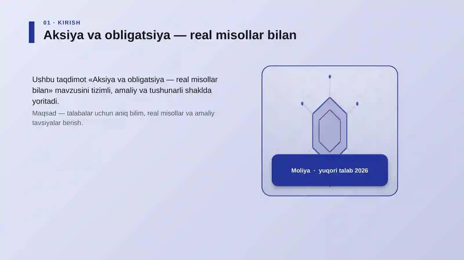 Aksiya va obligatsiya — real misollar bilan 3
