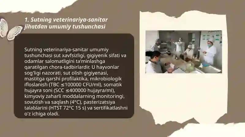Sutni veterinariya sanitariya jihatdan zichligini ahamiyati 3