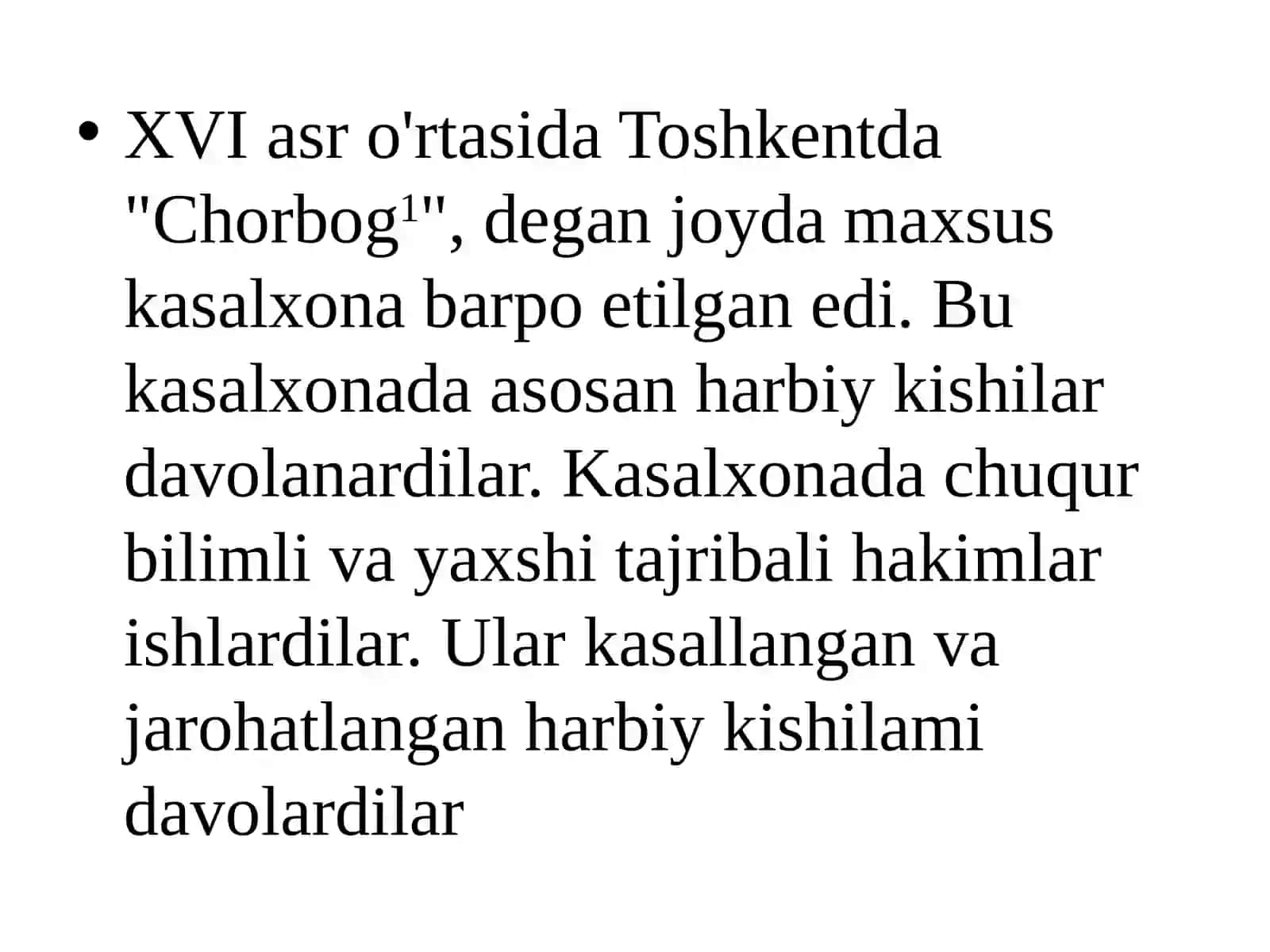 O`ZBEK XONLIKLARI DAVRI TIBBIYOTI.BUYUKNAMOYONDALARINING XAYOTI VA IJODI 3