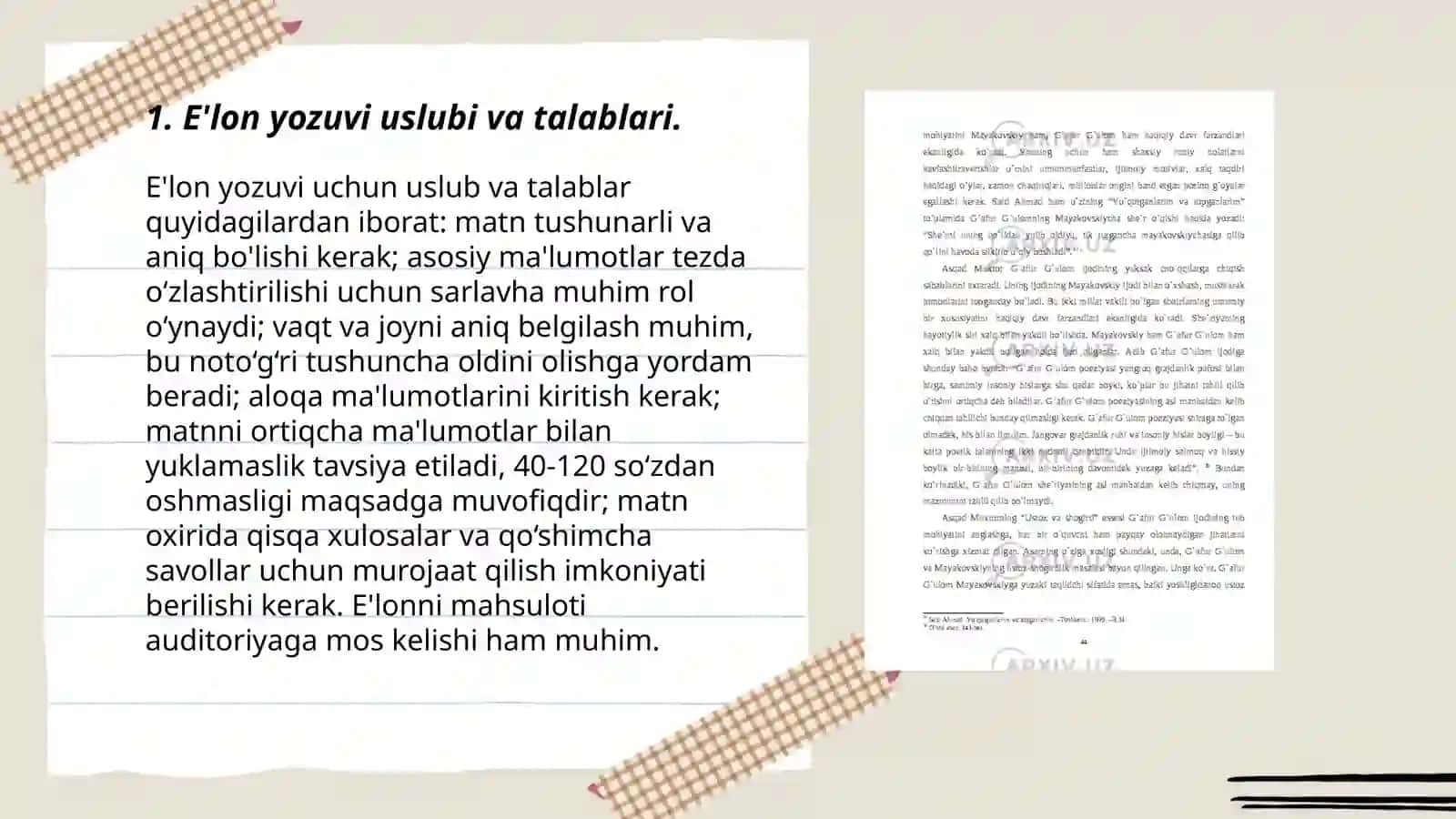 Esse janrining talablari va ta'rifi 3