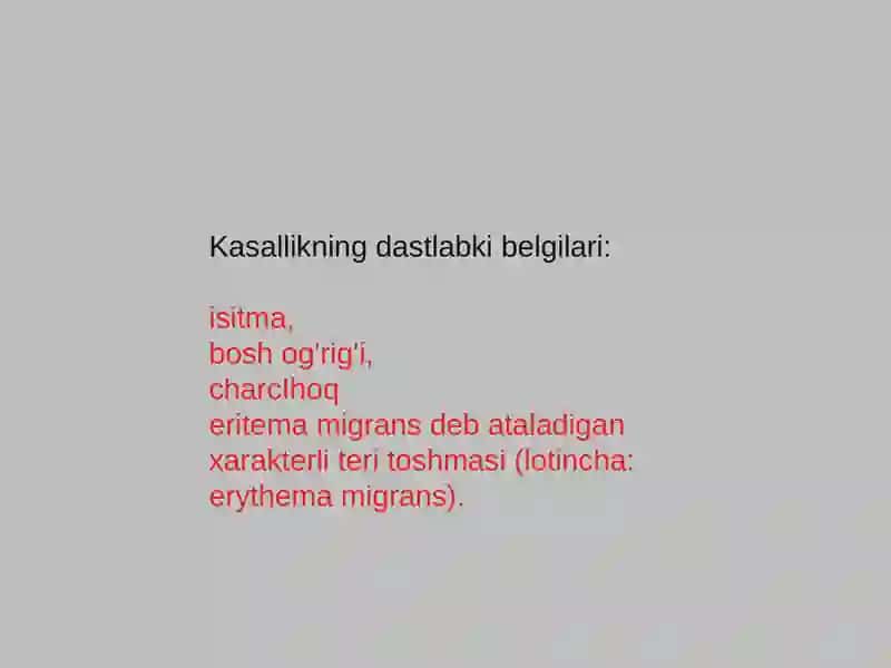 Lyme Borreliosis.Layme kasaligi 3
