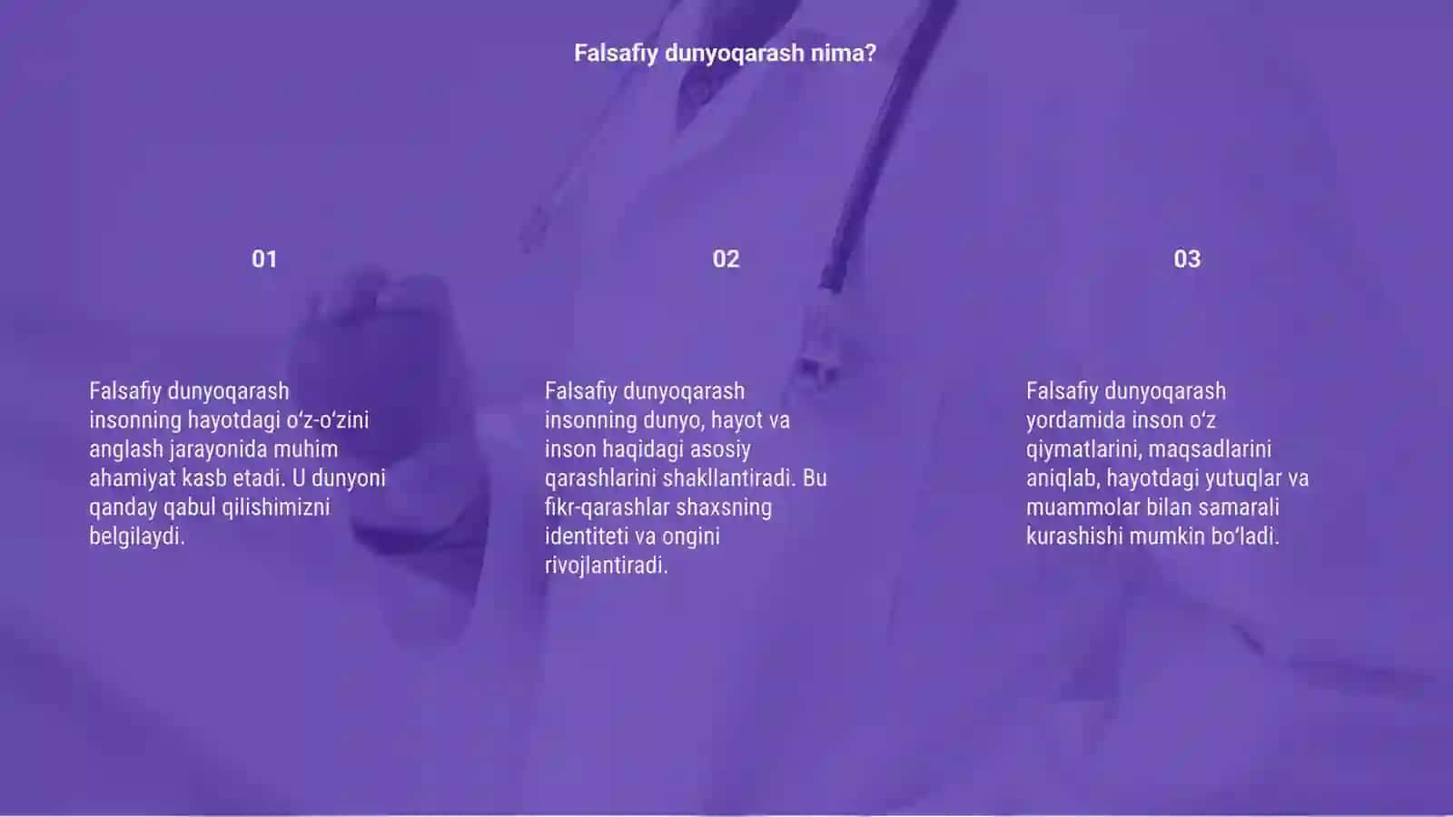Falsafiy dunyoqarashning o‘z–o‘zini anglashdagi roli 3