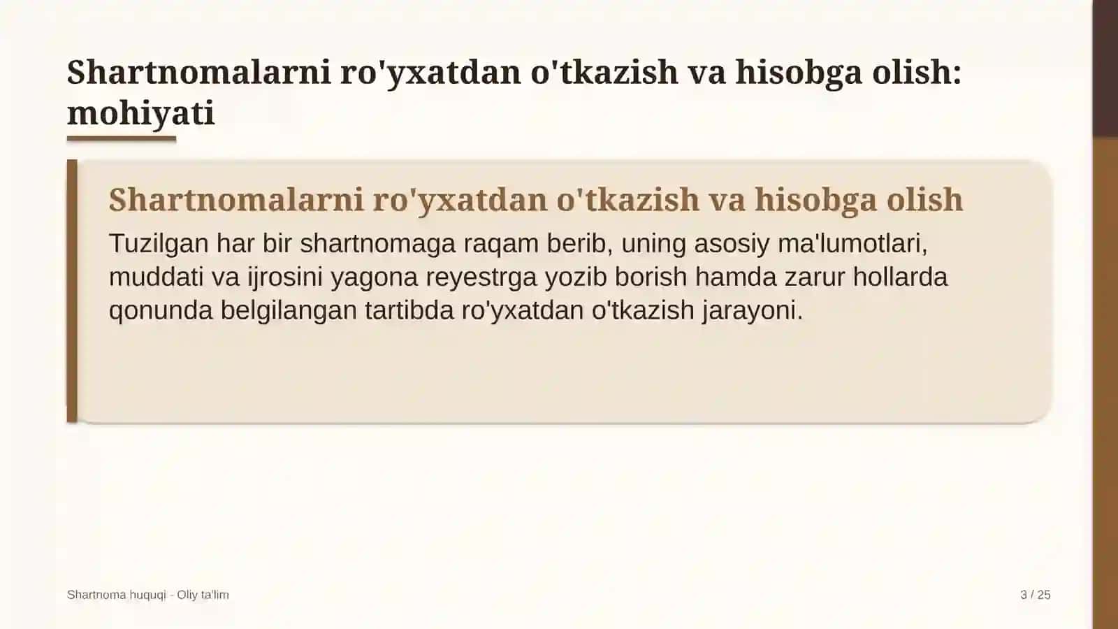 gaz ta'minoti korxonalarida shartnomalarni ro'yxatdan o'tkazish va hisobga olish 3474 3