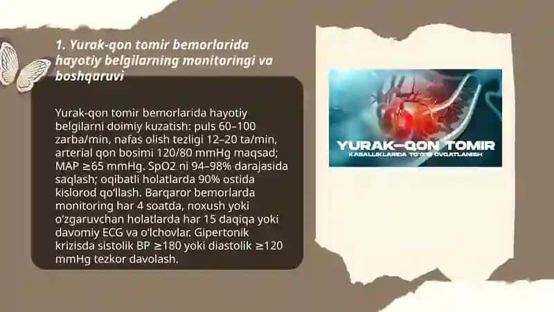Yurak-qon tomir tizimi kasalliklarida bemorlar parvarishi va nazorati 3