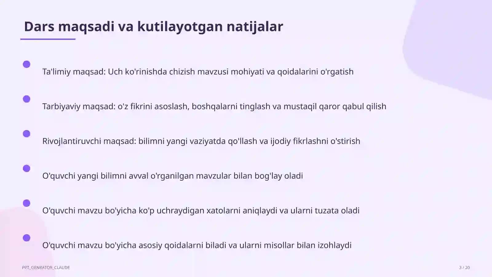 Uch ko'rinishda chizish (8-sinf) 3