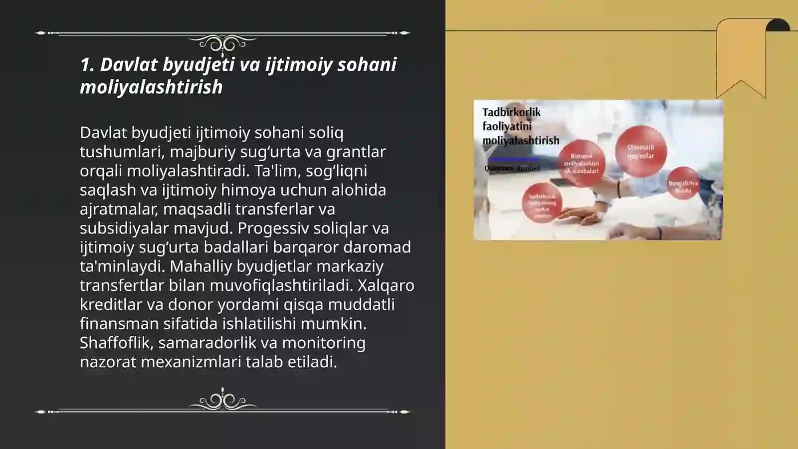 Ijtimoiy sohani moliyalashtirish mehanizmlari 3