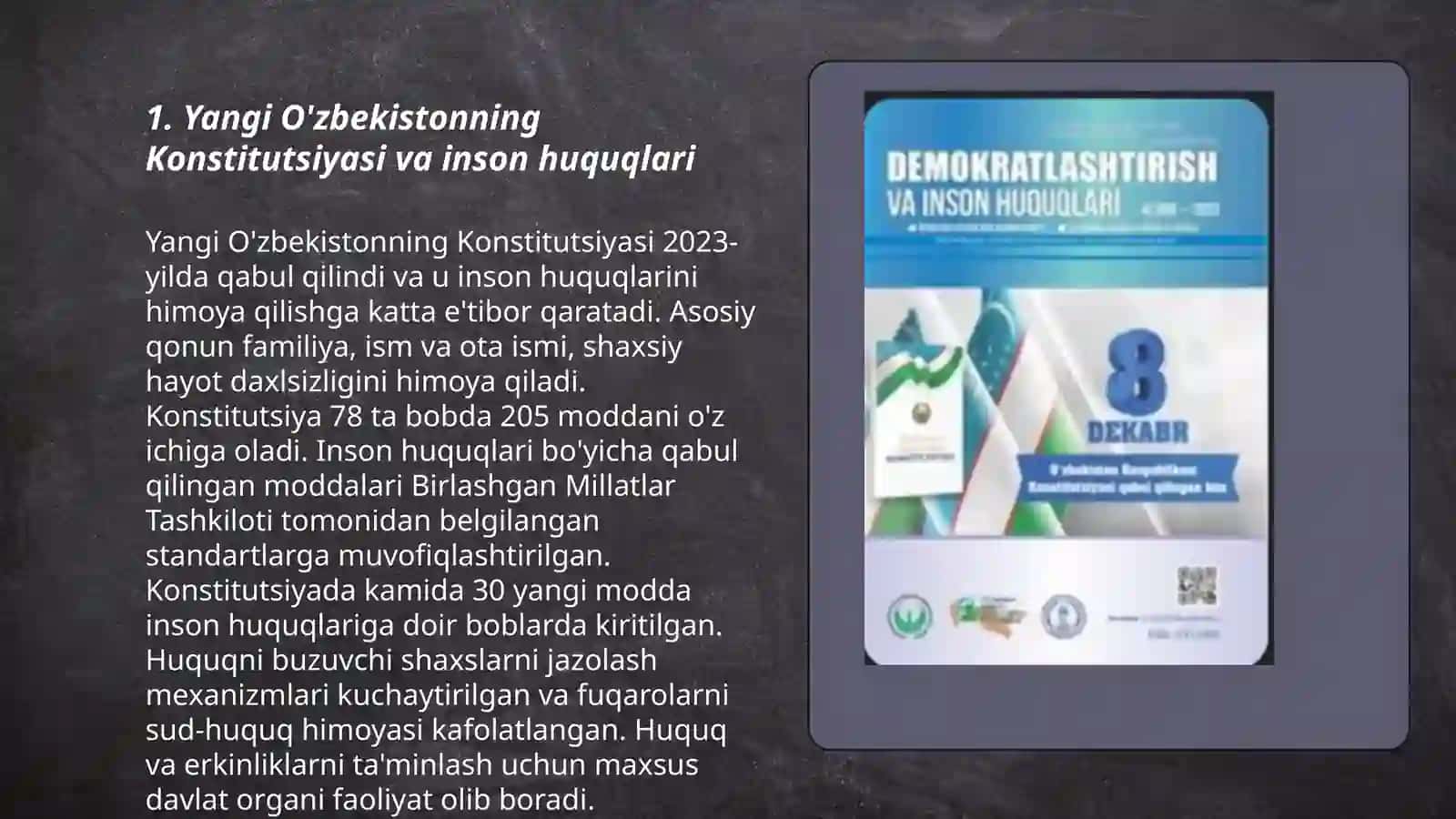 Yangi O'zbekistonda inson haq-huquqlari va erkinliklari kafolatining yaratilishi 3