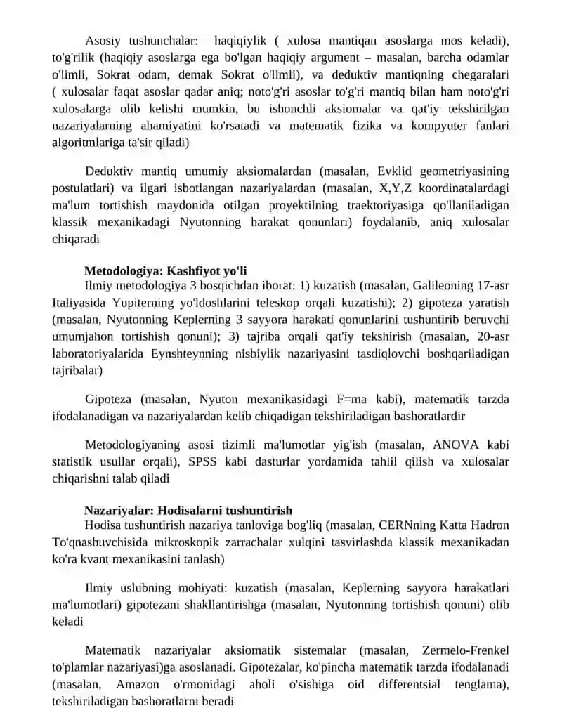 Aksioma, gipoteza, nazariya fan metodologiyasining asosiy tushunchalari 3