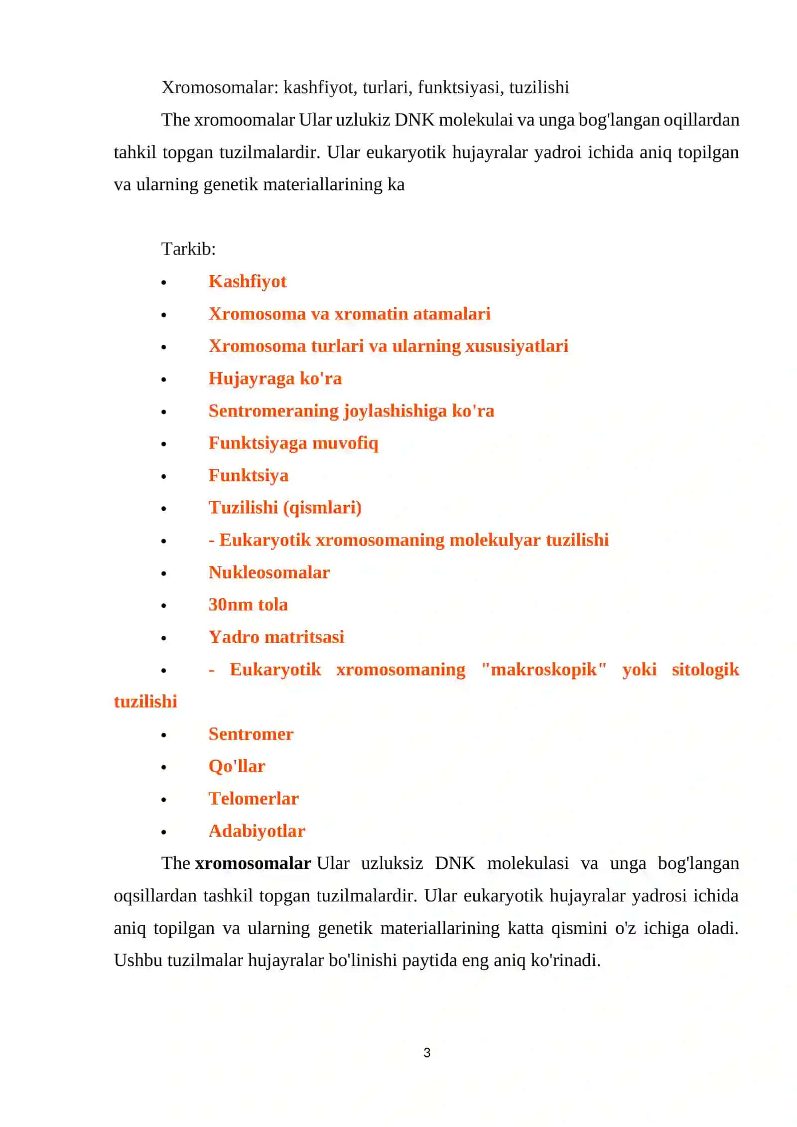Xromosomalarning identifikatsiyasi va mutatsion jarayon 3
