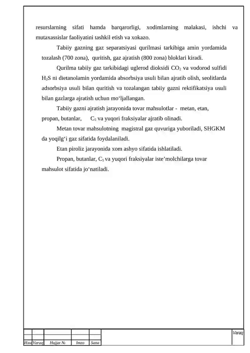 Tabiiy gaz oltingugirti tozalash texnologiyasini avtomatlashtirish 3