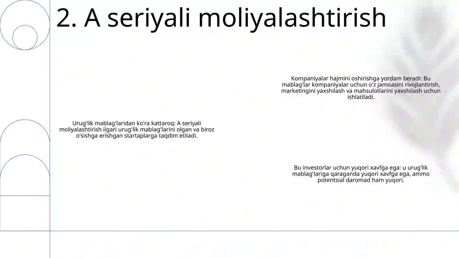 Startaplarni Moliyalashtirish 3
