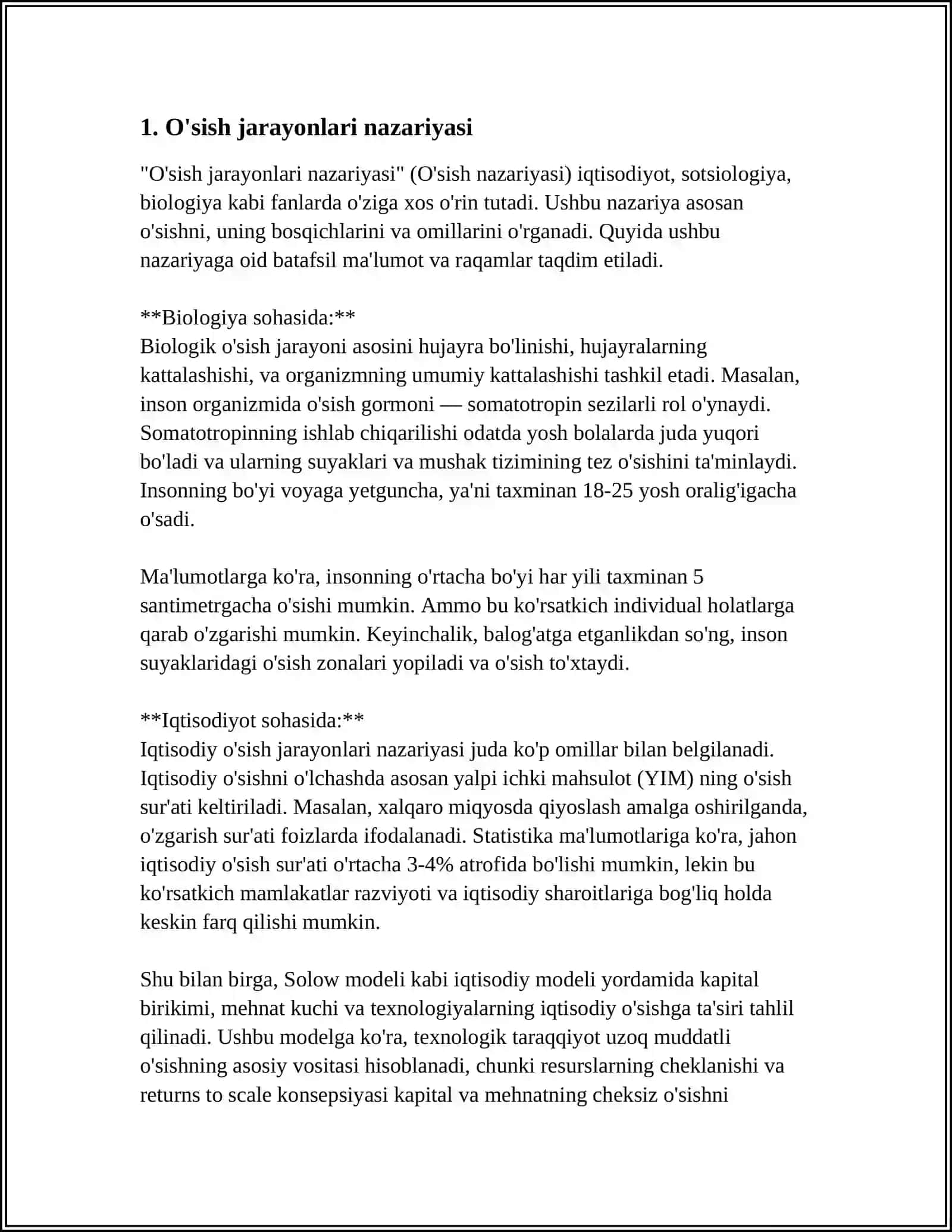 O'SISH VA RIVOLANISH GETEROXRONIYASINI JADVAL VA SXEMALAR TARZIDA O'RGANIB CHIQISH 3
