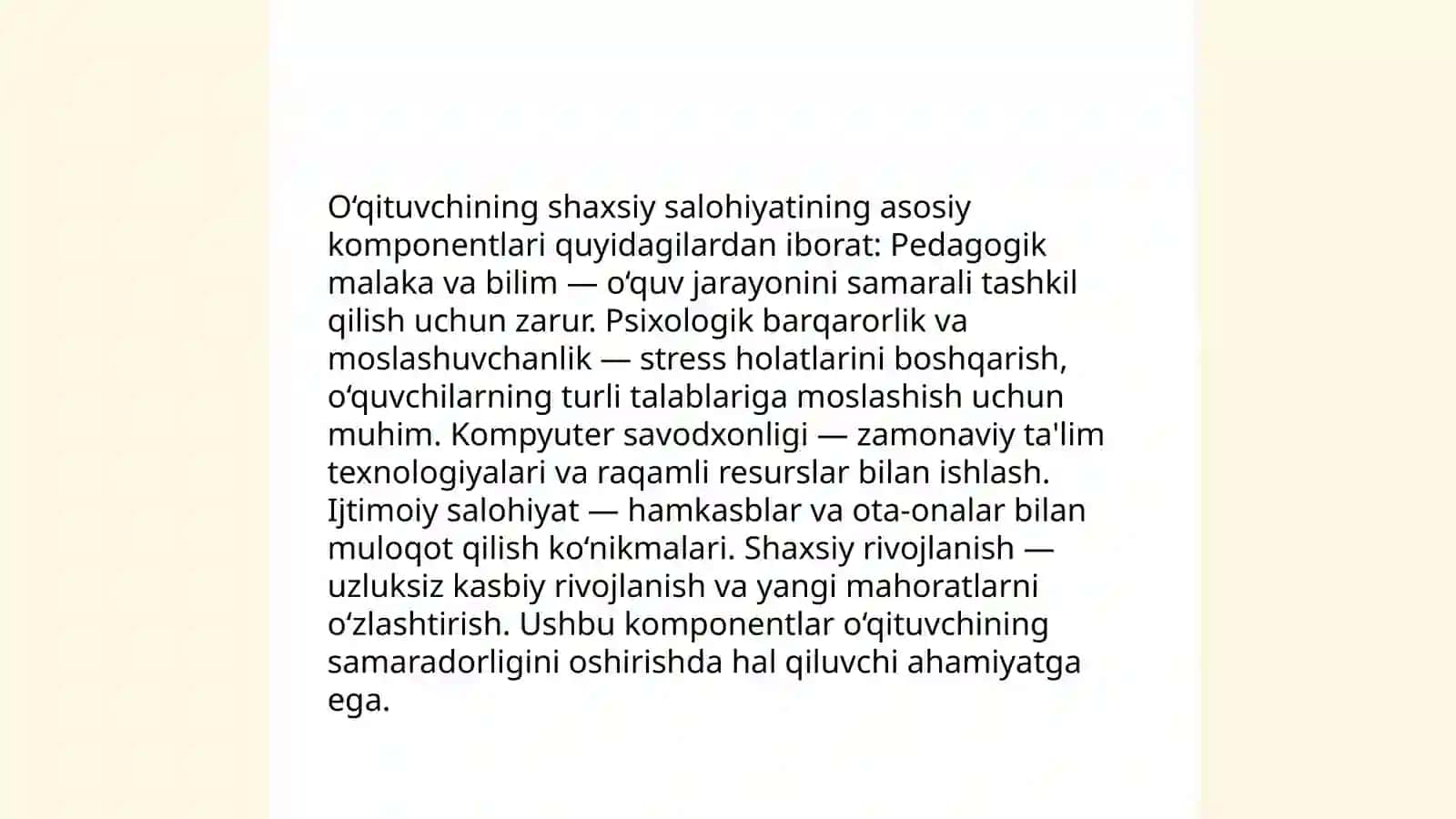 Òqituvchining shaxsiy salohiyati nogiron òquvchilarning muvaffaqiyatli ijtimoiy moslashuvi sharti sifatida 3