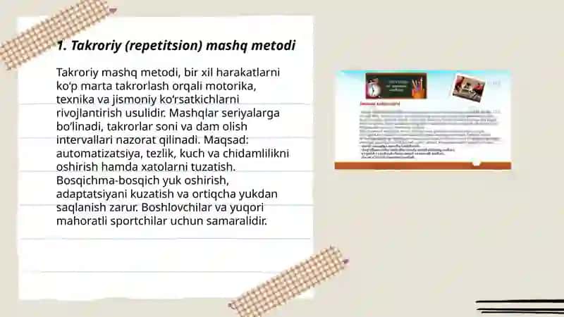 Jismoniy tarbiya mashgʻulotlarida qoʻllaniladigan jismoniy tarbiya metodlari 3