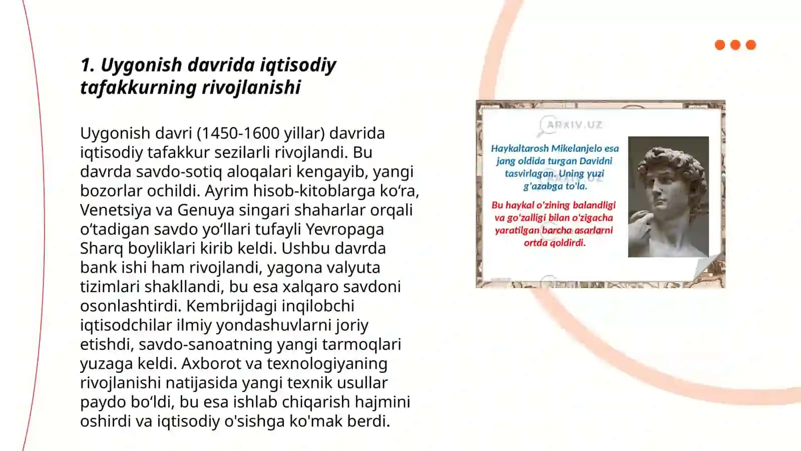 Uygonish davri Merkantalizm va Fiziokratlar 3