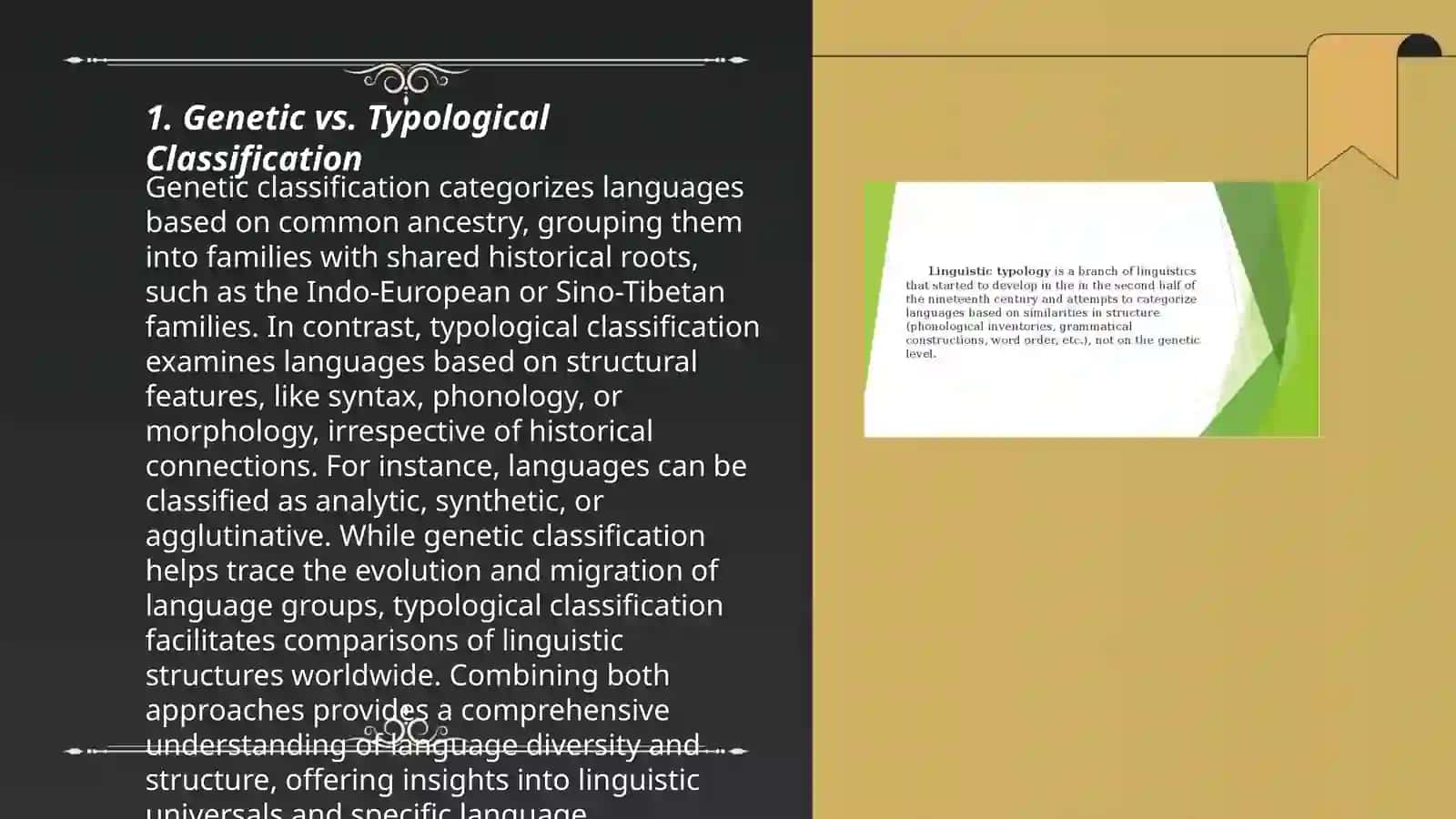 Typological classification of languages 3