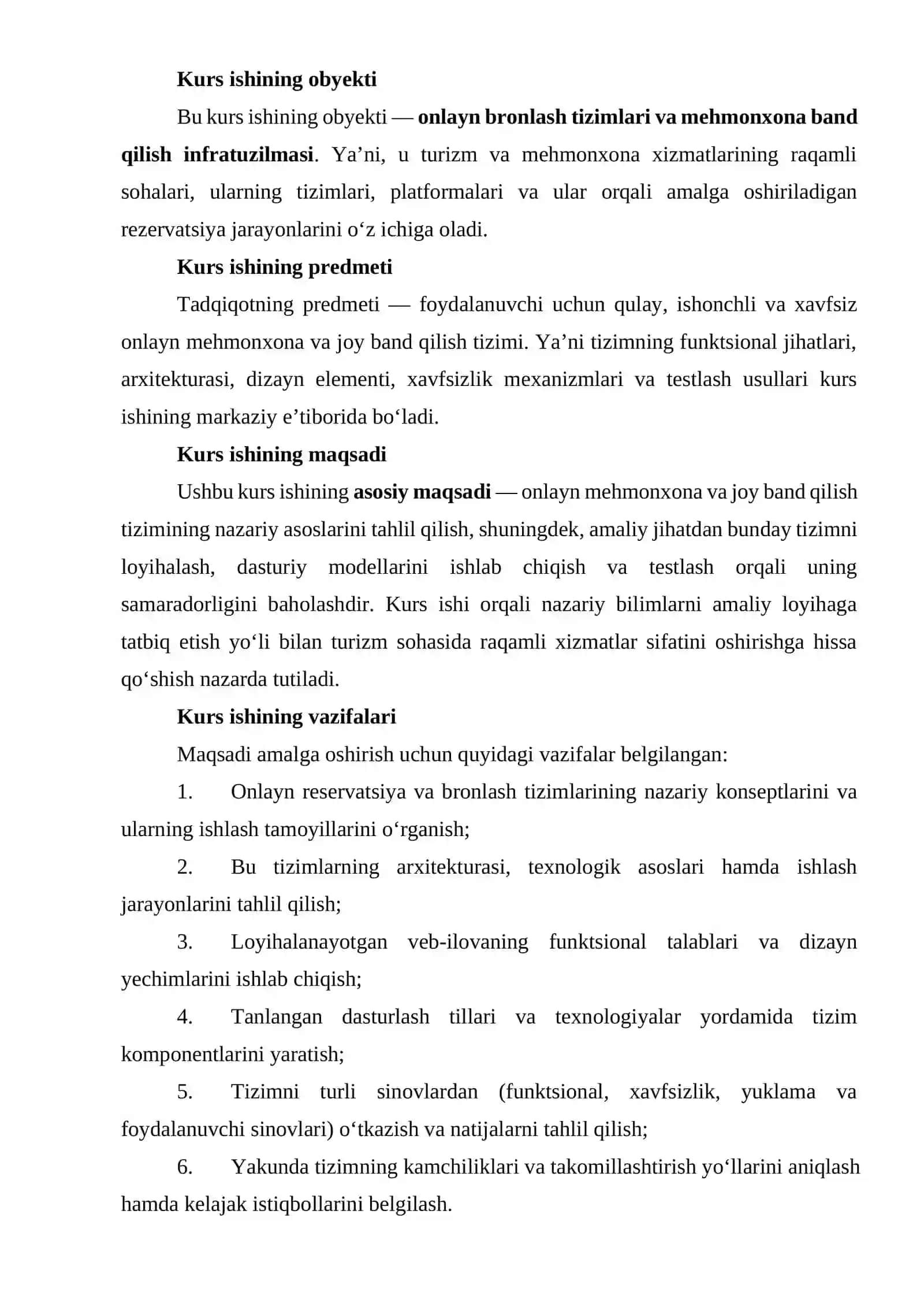 ONLAYN MEHMONXONA VA JOY BAND QILISH TIZMINI YARATISH 3