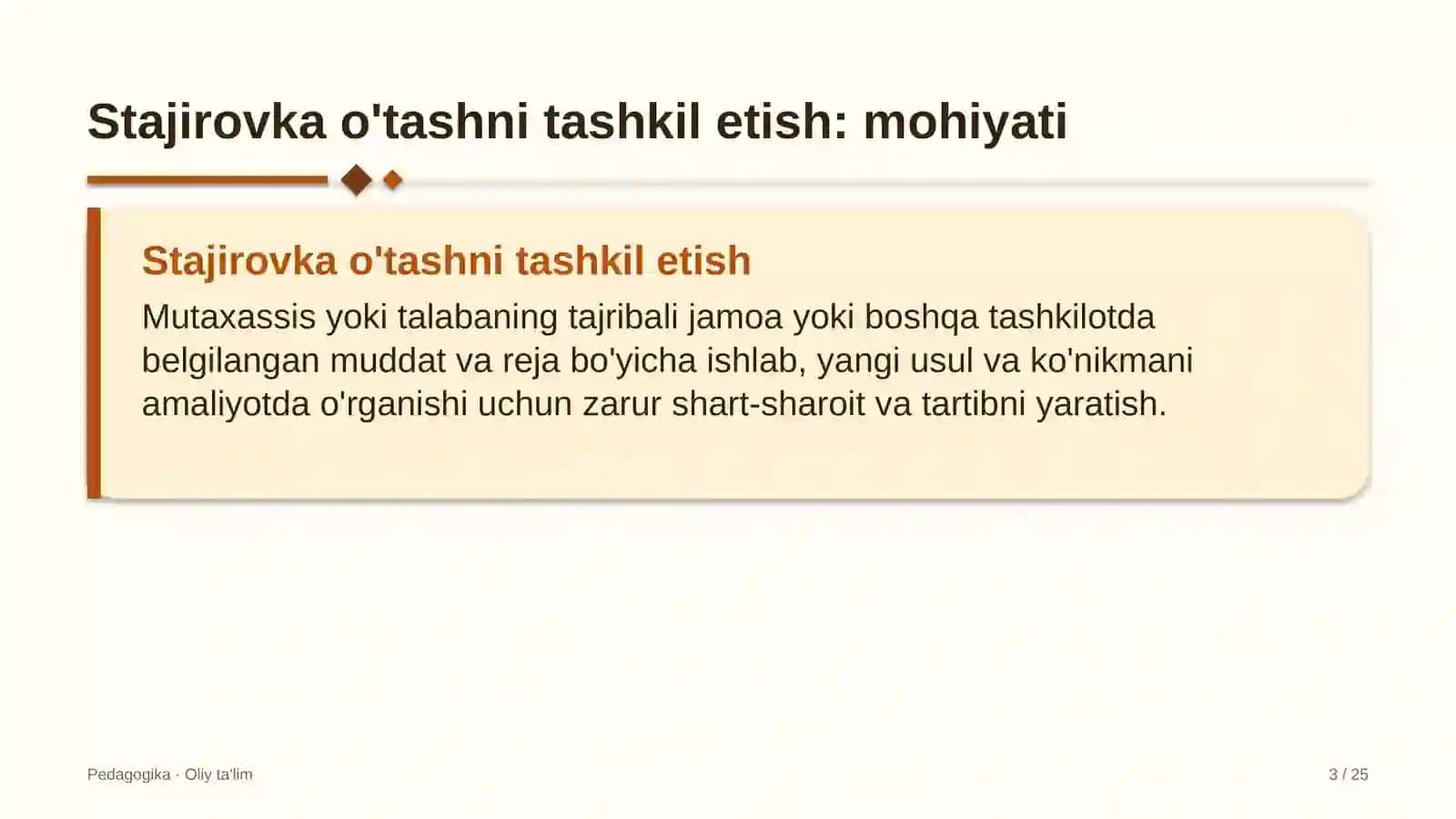 Atrof-muhitni muhofaza qilish organlarida stajirovka o'tashni tashkil etish 3