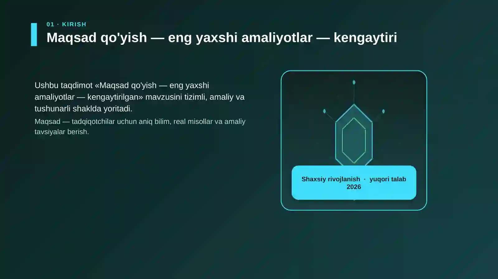 Maqsad qo'yish — eng yaxshi amaliyotlar — kengaytirilgan 3