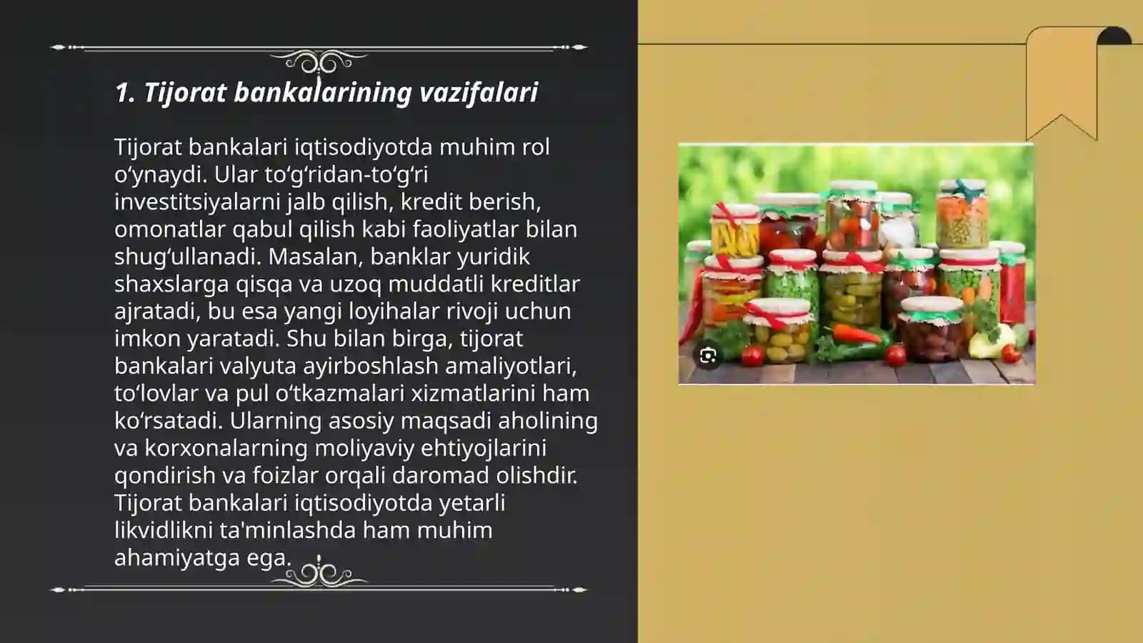 Tijorat bankalarining vazifalari 3