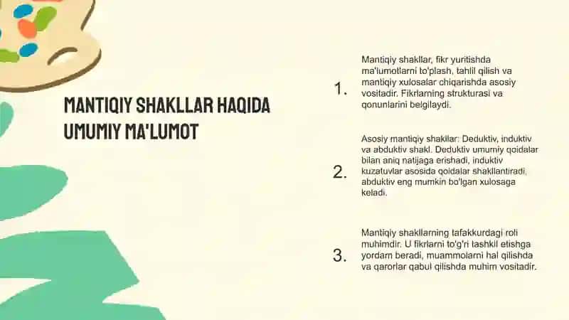 Tafakkurning mantiqiy shakllari va qonunlari 3