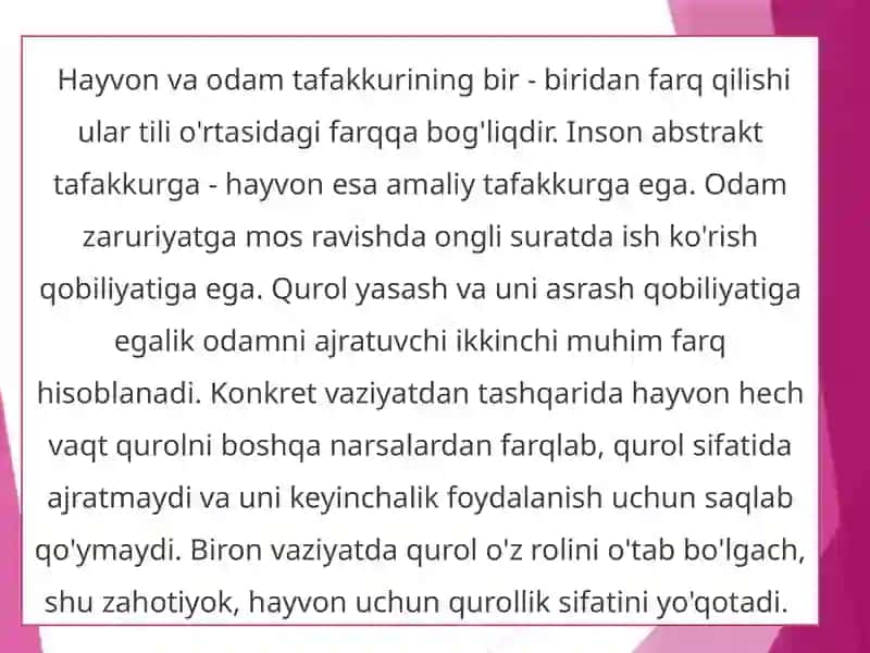 Ontogenizning ilk bosqichlari dainsonning psixik rivojlanishiga xos xususiyatlar 3