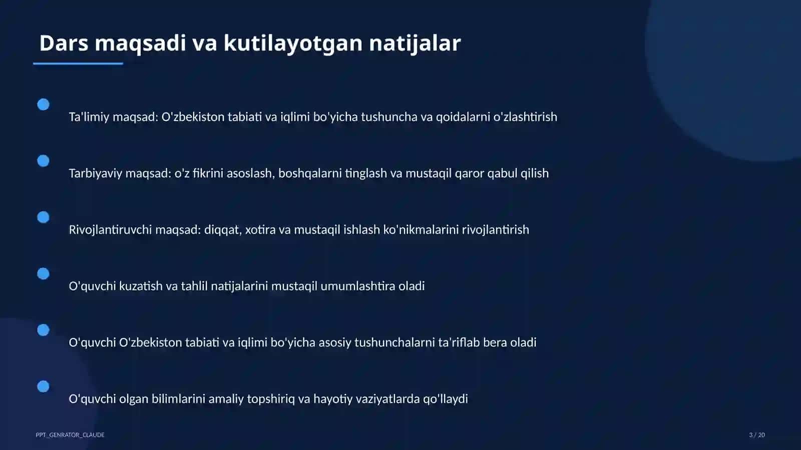 O'zbekiston tabiati va iqlimi (4-sinf) 3