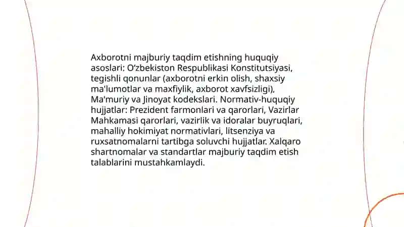 Axborotni majburiy taqdim etish 3