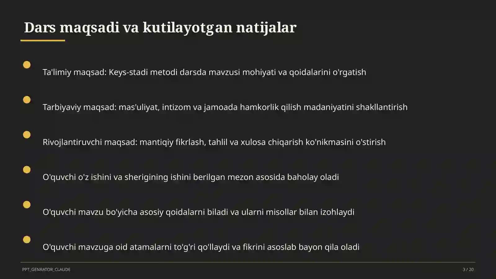 Keys-stadi metodi darsda 3