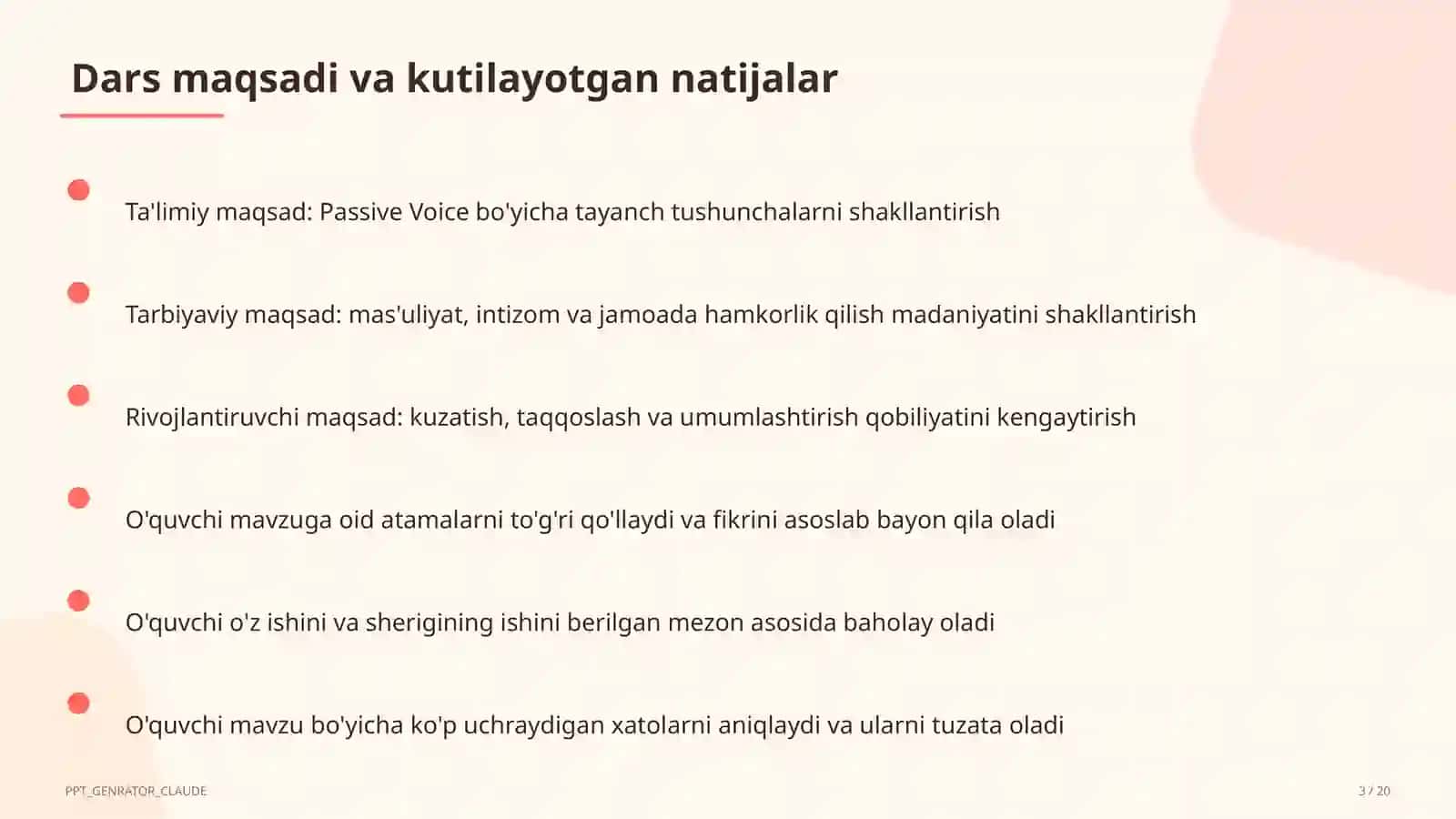 Passive Voice (9-sinf) 3