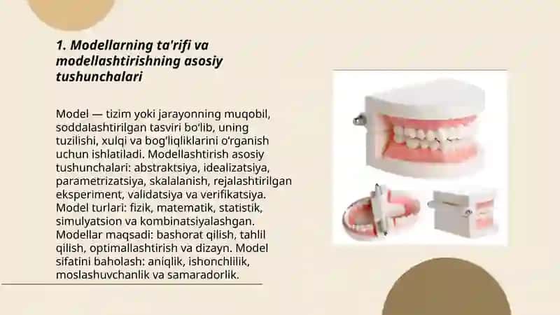 Modellar, modellarning tasnifi 3