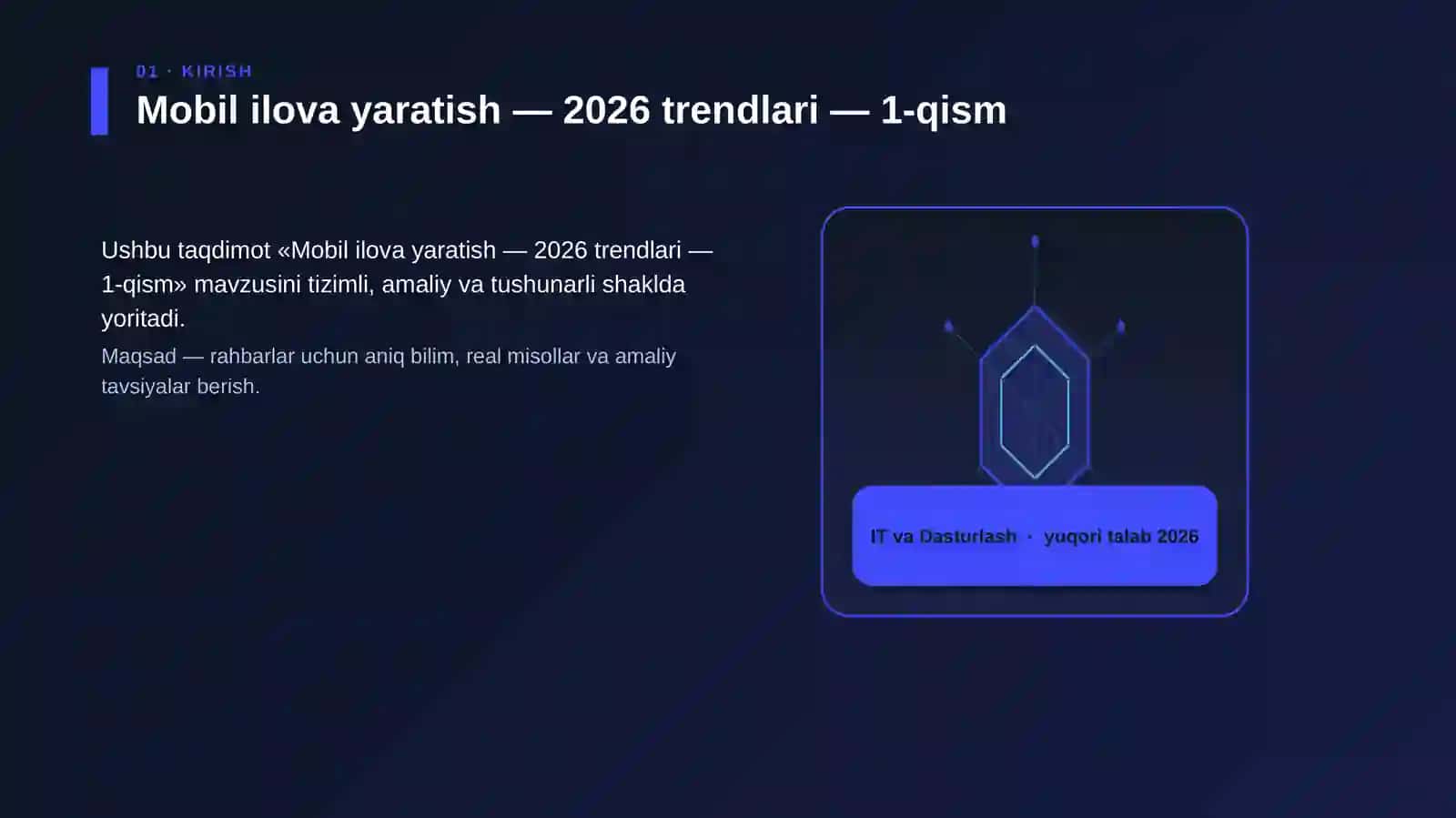 Mobil ilova yaratish — 2026 trendlari — 1-qism 3