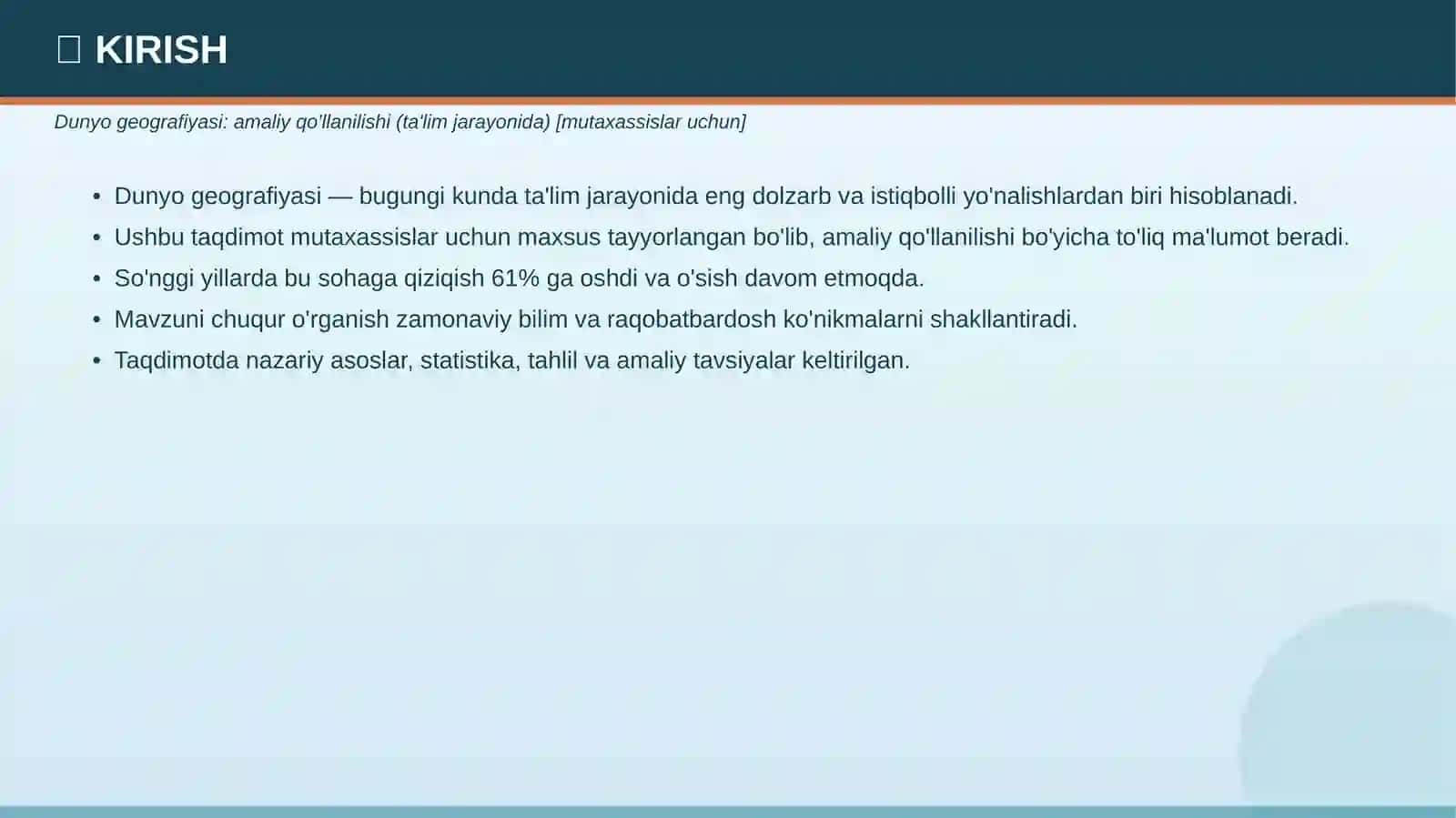 DUNYO GEOGRAFIYASI 3