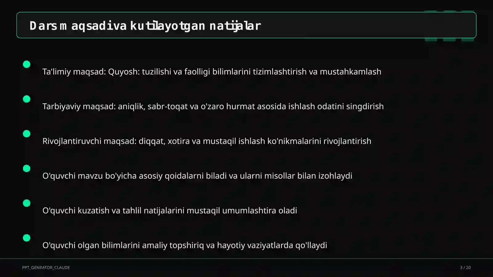 Quyosh: tuzilishi va faolligi (11-sinf) 3