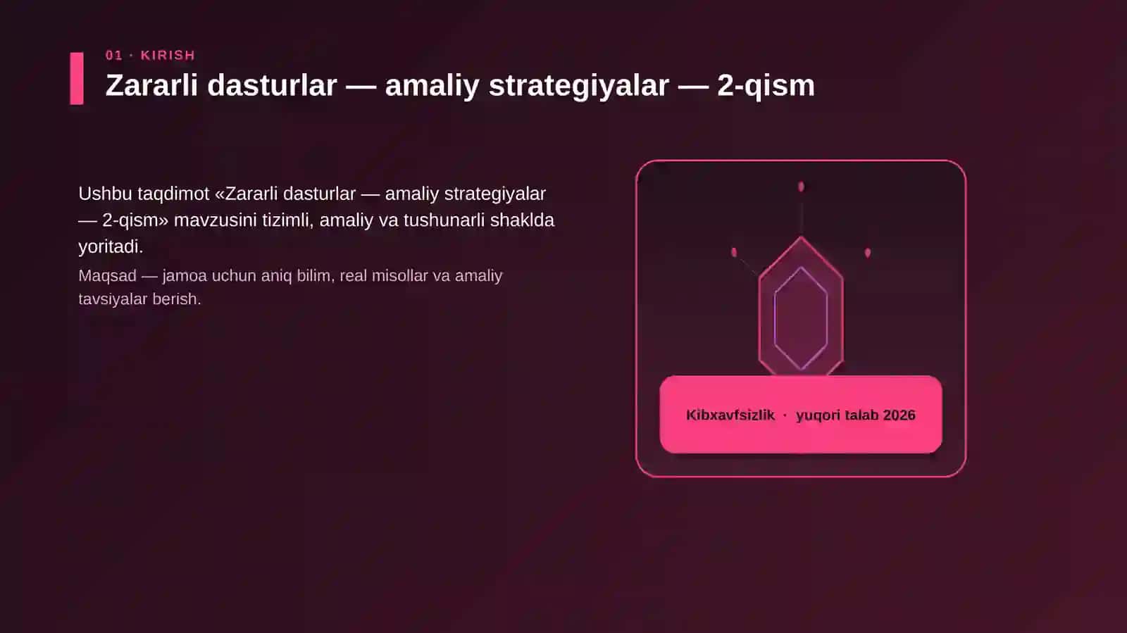 Zararli dasturlar — amaliy strategiyalar — 2-qism 3