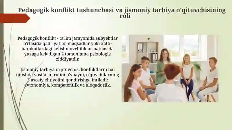 Jismoniy tarbiya o'qituvchisi faolyatida nizolar pedogogik muammo sifatida 3