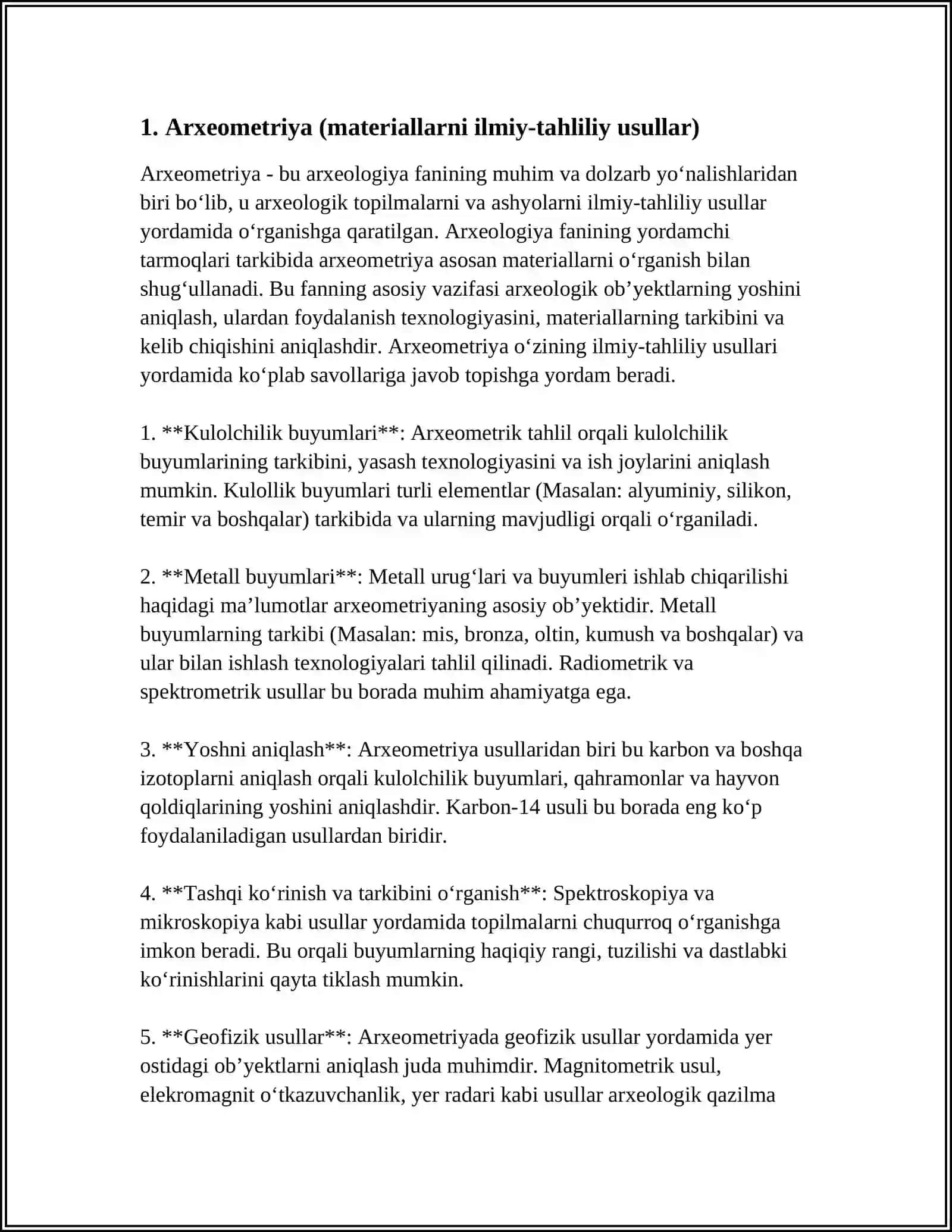 ARXEOLOGIYA FANINING YORDAMCHI TARMOQLARI 3