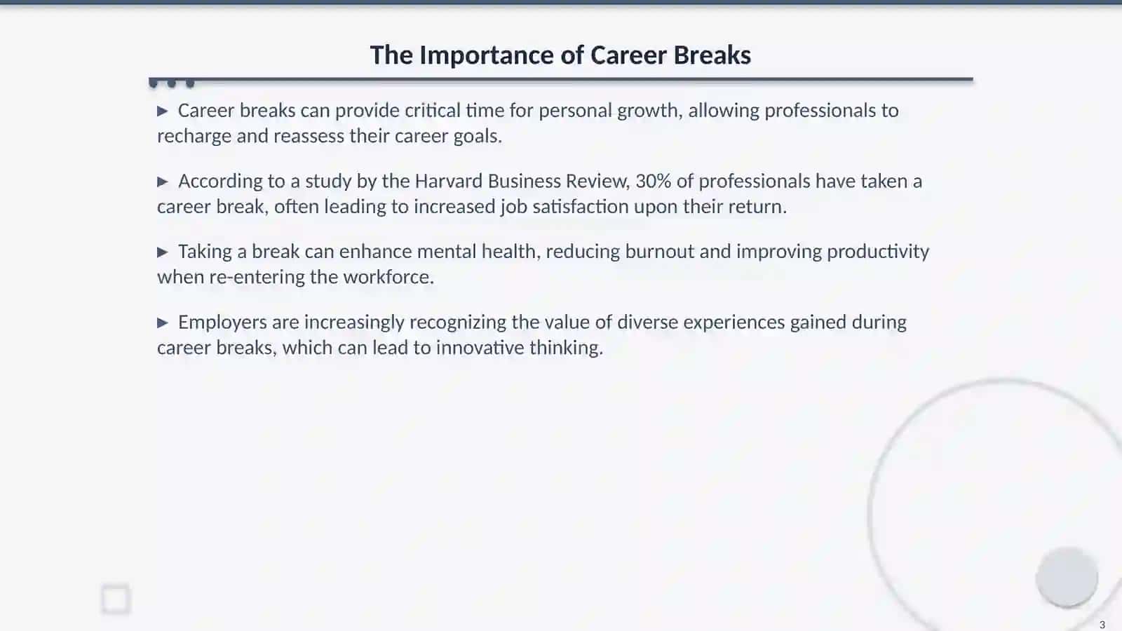 Understanding Career Break Proposals 3