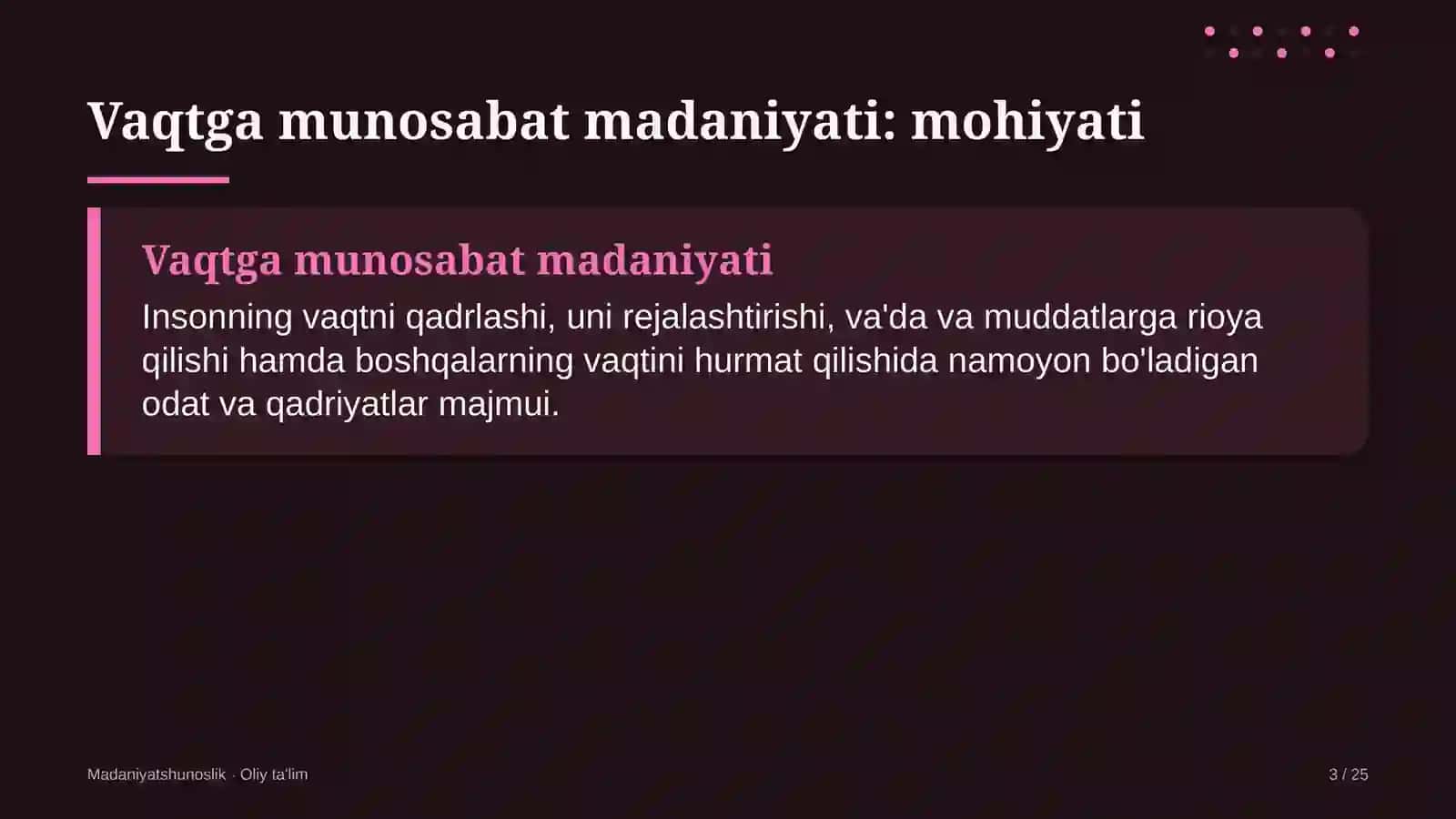 Savdoda vaqtga munosabat madaniyati 3
