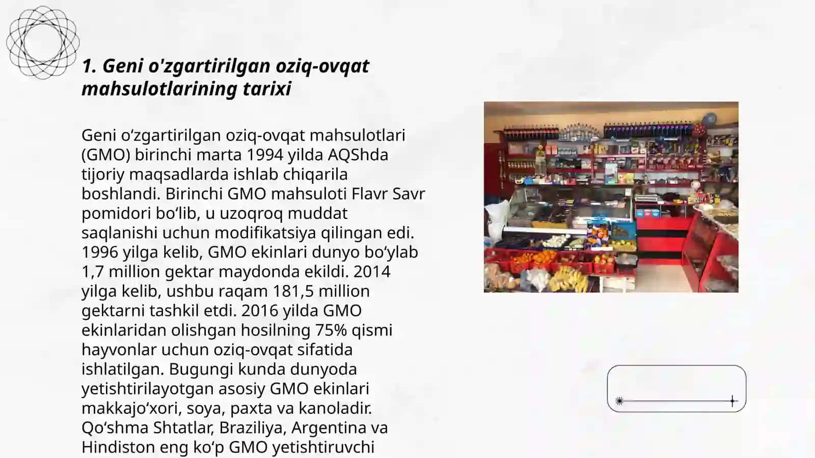 Geni o'zgartirilgan oziq-ovqat mahsulotlari va organizmlar 3