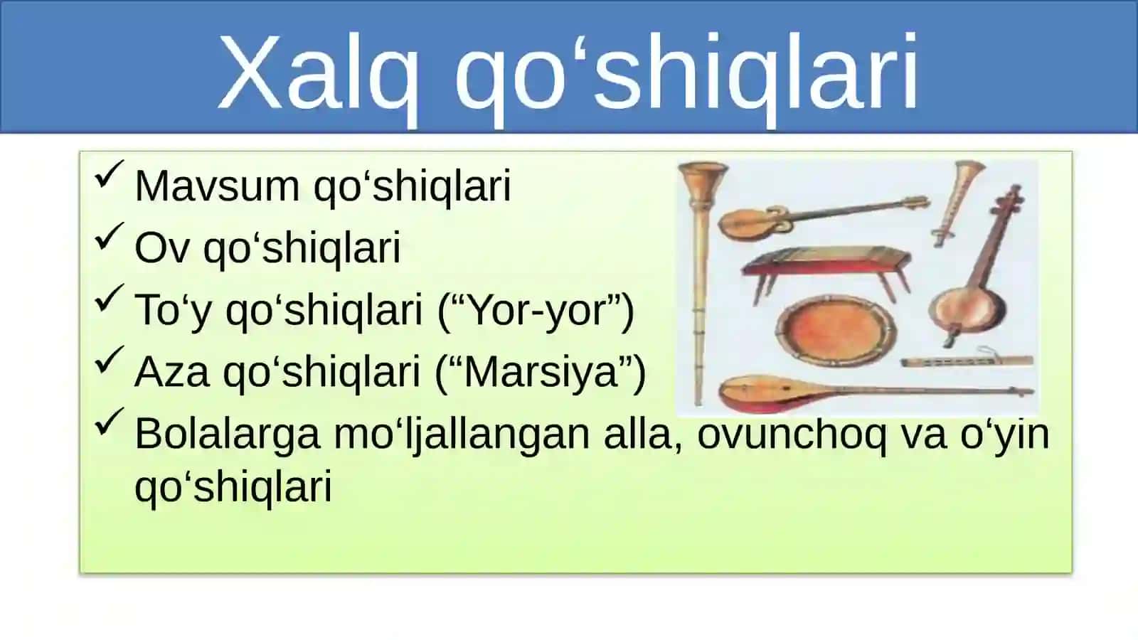 XALQ QO‘SHIQLARI 3